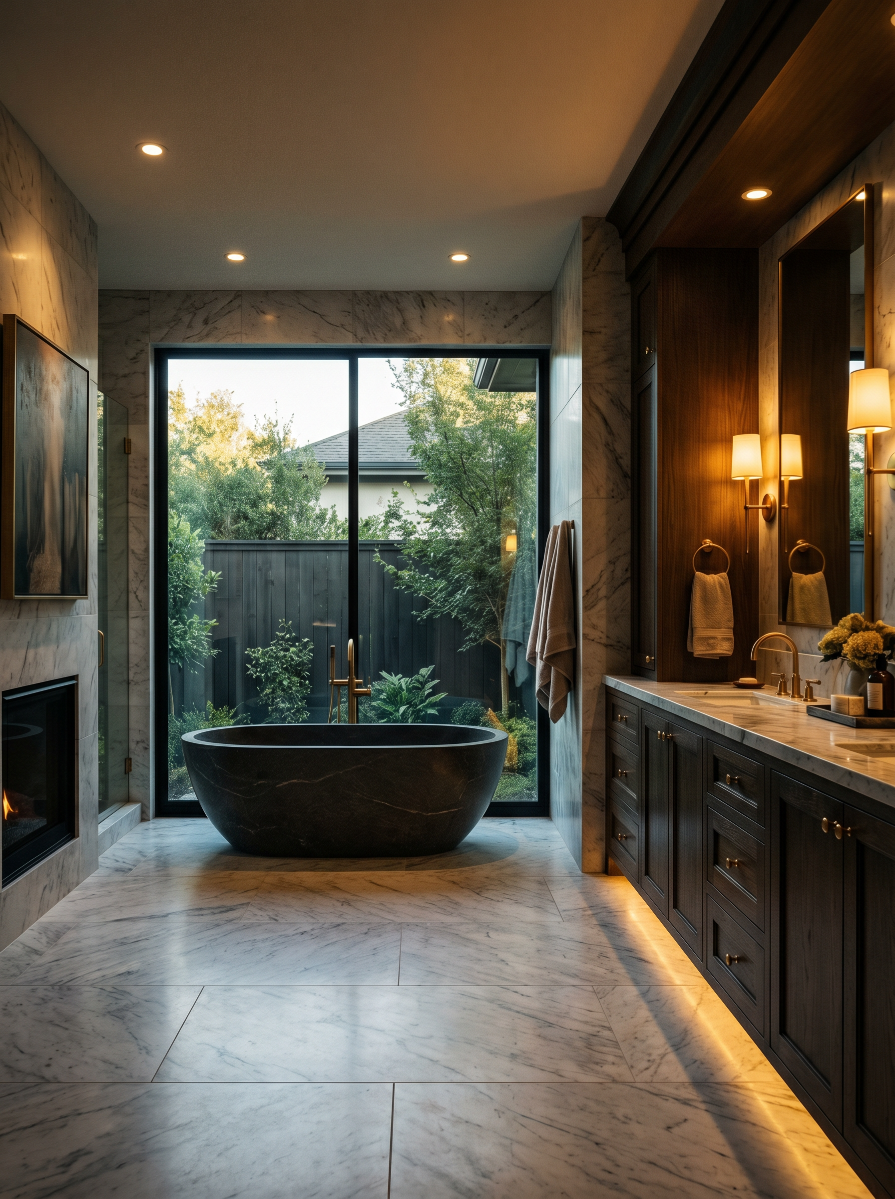 Luxury bathroom remodel by Loudan Studio